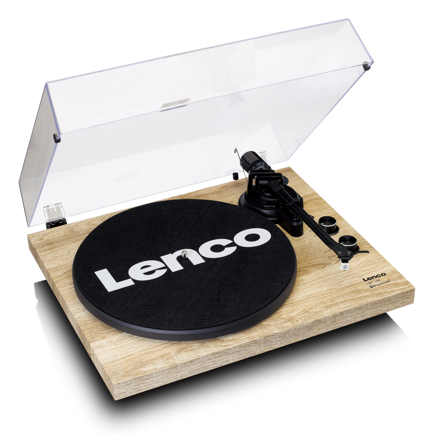 Lenco LBT-188PI - Plattenspieler mit Riemenantrieb, Bluetooth® und Anti-Skating, Holz