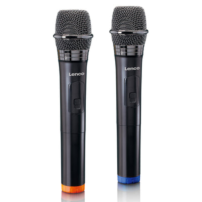 Lenco - MCW-020BK - Set mit 2 kabellosen Mikrofonen