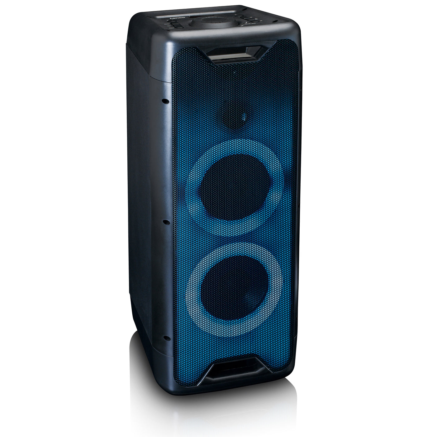 Lenco PA-200BK - PA-Anlage - 100 Watt RMS - Bluetooth® - Frontbeleuchtung - Fernbedienung