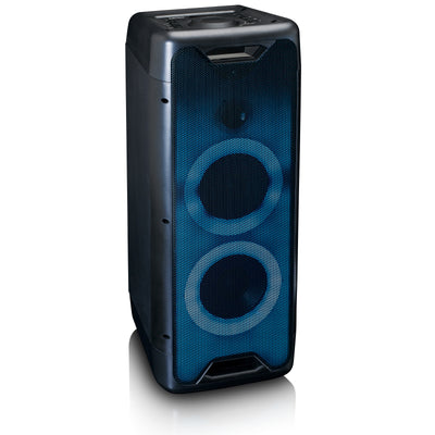 Lenco PA-200BK - PA-Anlage - 100 Watt RMS - Bluetooth® - Frontbeleuchtung - Fernbedienung