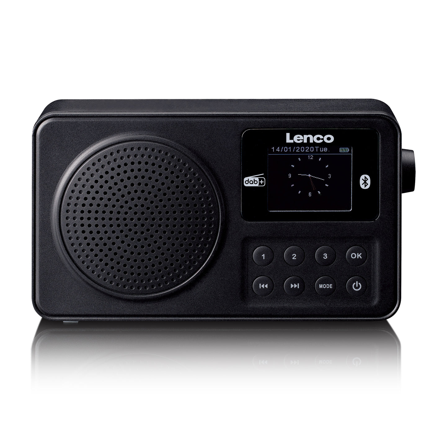 Lenco PDR-033BK - Tragbares DAB+/FM-Radio mit Bluetooth® und wiederaufladbarem Akku - Schwarz