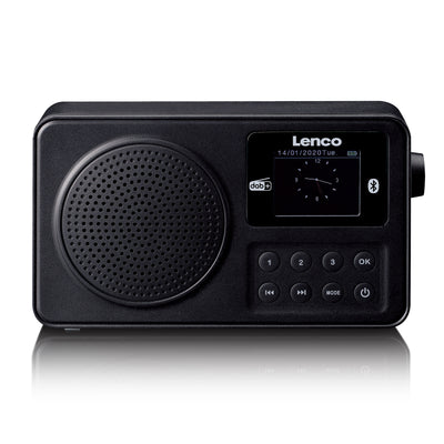 Lenco PDR-033BK - Tragbares DAB+/FM-Radio mit Bluetooth® und wiederaufladbarem Akku - Schwarz