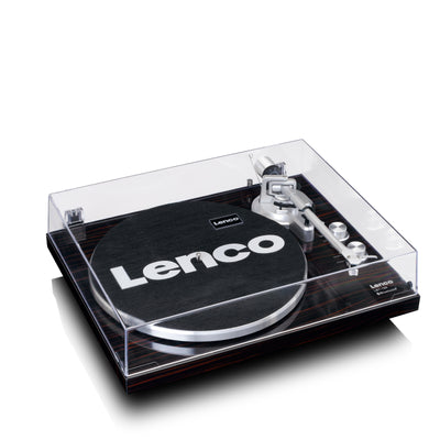 Lenco LBT-188WA - Plattenspieler mit Riemenantrieb, Bluetooth® und Anti-Skating, dunkelbraun