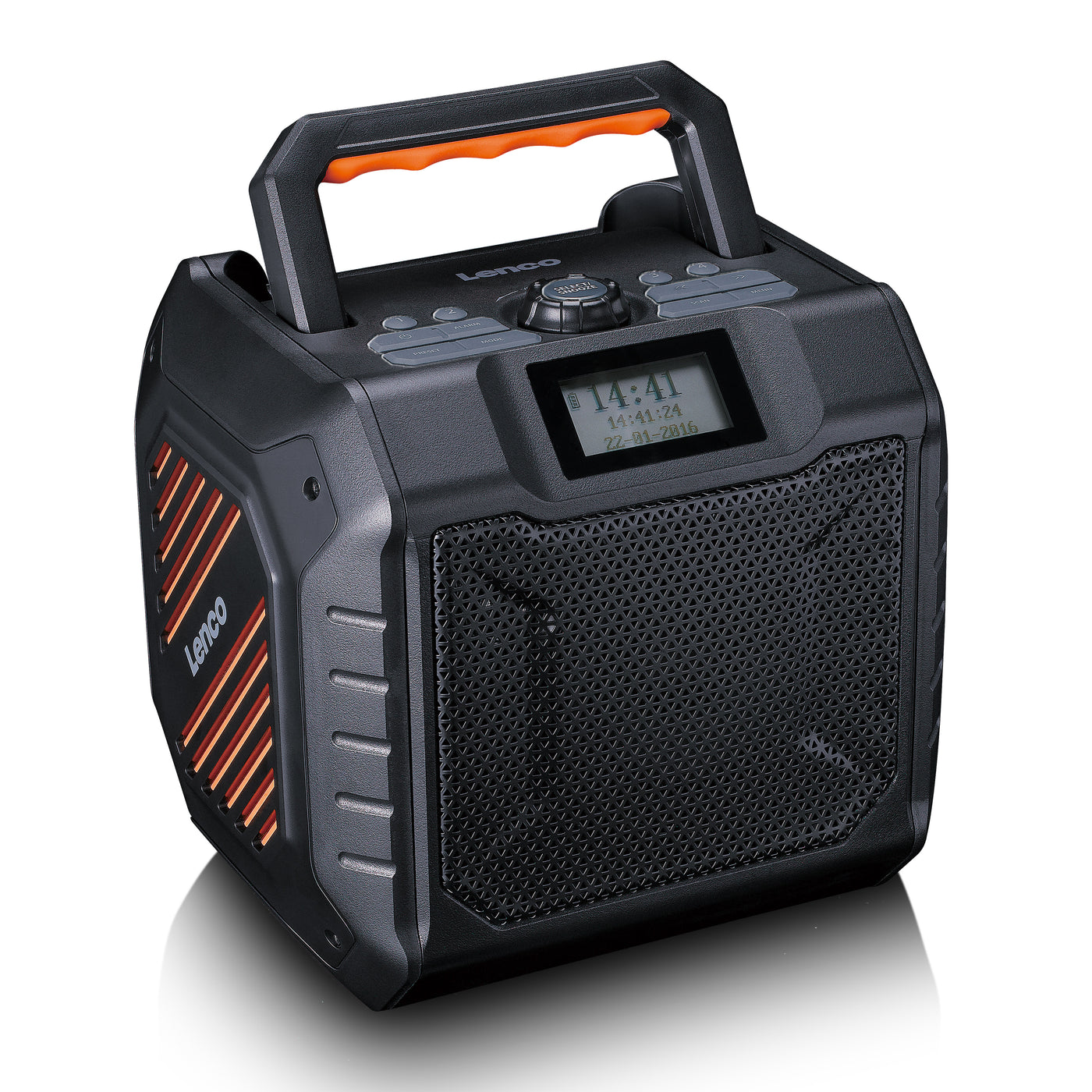 Lenco ODR-160GY - Leistungsstarkes tragbares outdoor DAB+/FM Radio mit Bluetooth® - IPX5 strahlwassergeschützt - Grau