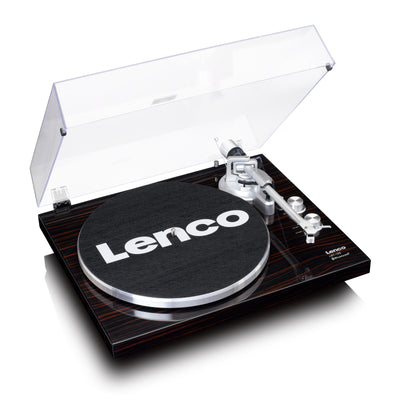 Lenco LBT-188WA - Plattenspieler mit Riemenantrieb, Bluetooth® und Anti-Skating, dunkelbraun