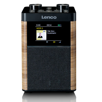 LENCO PDR-060WD - Tragbares DAB+/FM-Radio mit Bluetooth, 10W Lautsprecher und 14h Akku - Schwarz