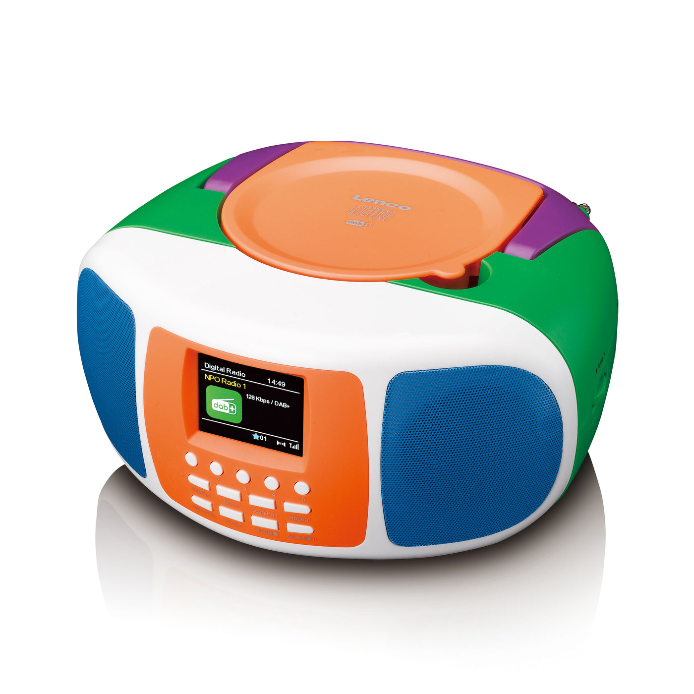 Lenco SCD-860BK - Tragbares DAB+/FM-Radio mit Bluetooth®, CD-Player und großem LCD-Farbdisplay - Schwarz