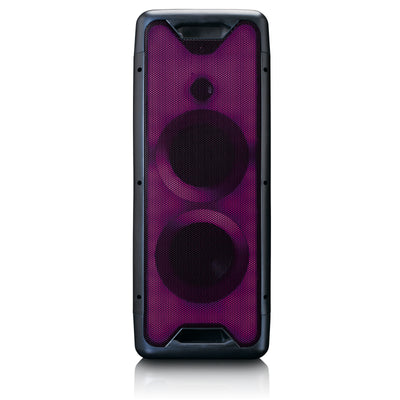 Lenco PA-200BK - PA-Anlage - 100 Watt RMS - Bluetooth® - Frontbeleuchtung - Fernbedienung