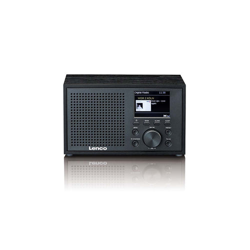 Lenco DAR-017BK - Kompaktes und stilvolles DAB+/FM-Radio mit Bluetooth® und Holzgehäuse - Batterie- und Netzradio
