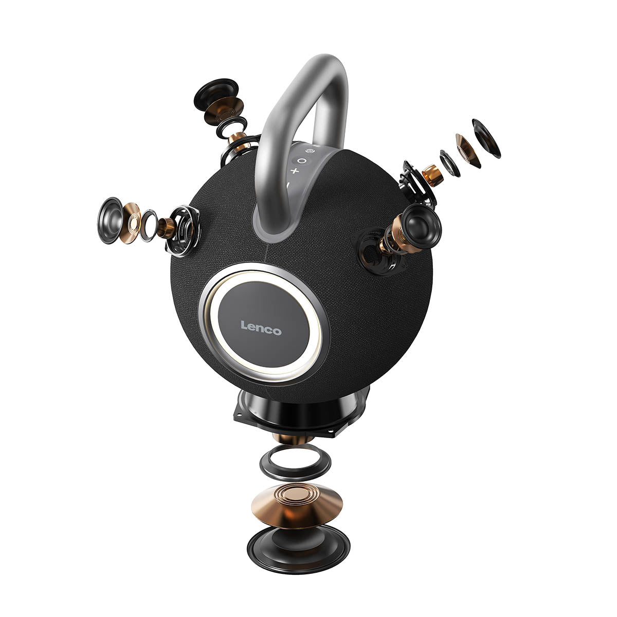 LENCO ORBITA-360 – 360°-Bluetooth-Lautsprecher mit Auracast®