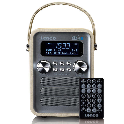 Lenco PDR-051TPSI  - Tragbares DAB+ FM-Radio mit Bluetooth® und AUX-Eingang, aufladbarer Batterie - Taupe