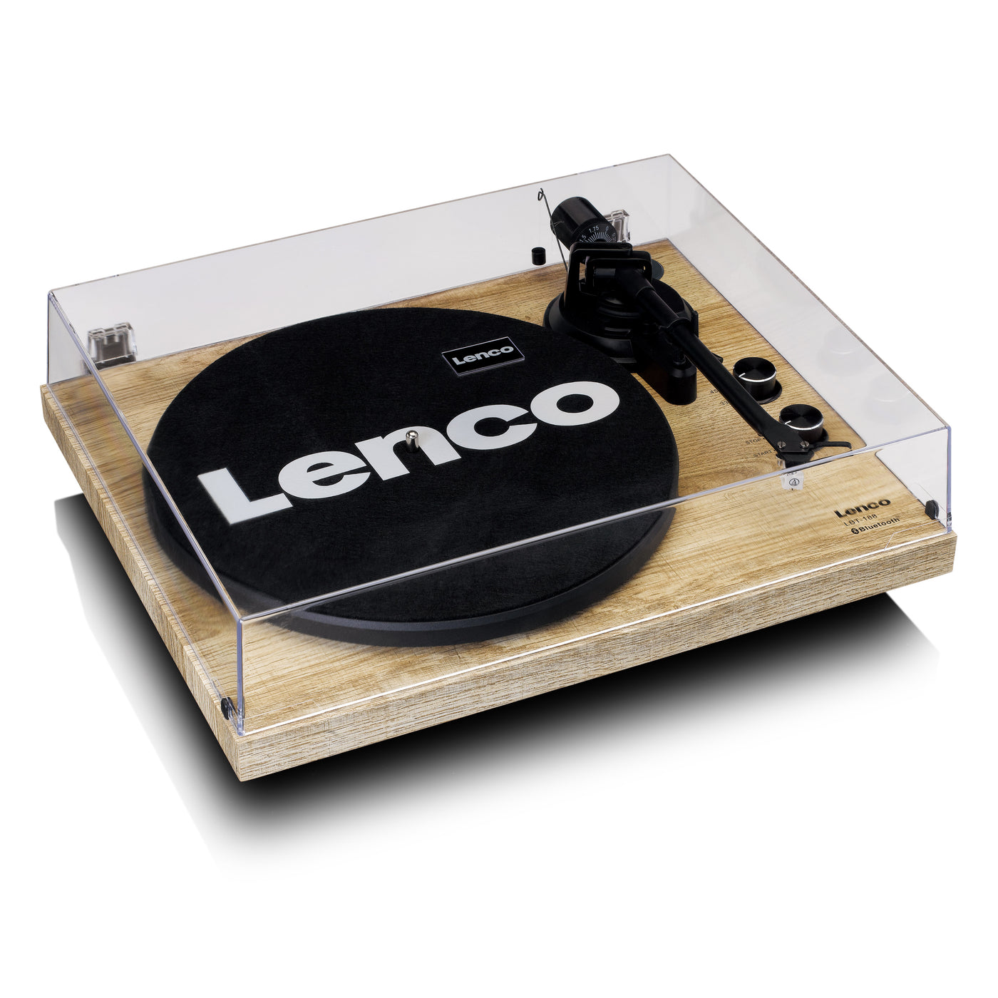 Lenco LBT-188PI - Plattenspieler mit Riemenantrieb, Bluetooth® und Anti-Skating, Holz
