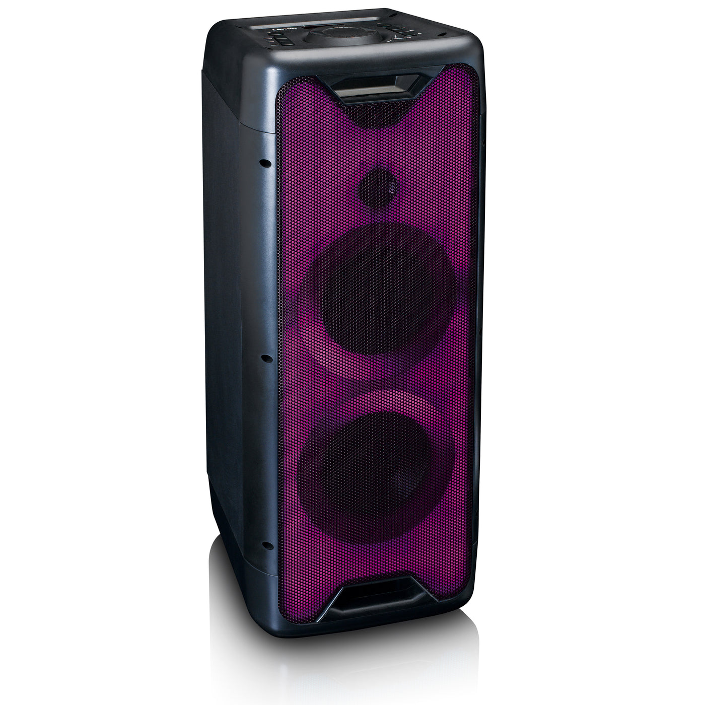 Lenco PA-200BK - PA-Anlage - 100 Watt RMS - Bluetooth® - Frontbeleuchtung - Fernbedienung