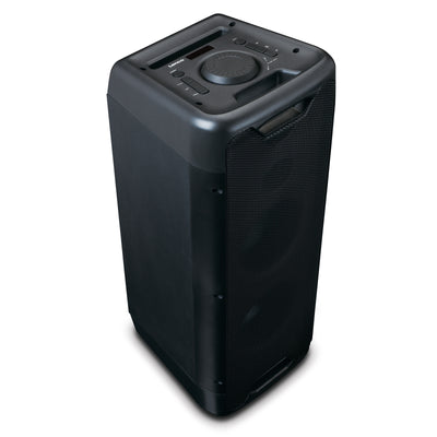 Lenco PA-200BK - PA-Anlage - 100 Watt RMS - Bluetooth® - Frontbeleuchtung - Fernbedienung