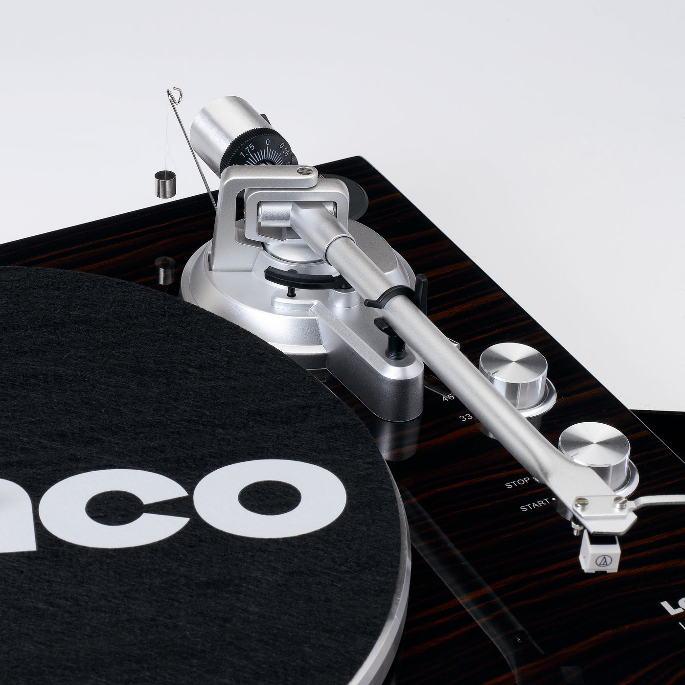Lenco LBT-188WA - Plattenspieler mit Riemenantrieb, Bluetooth® und Anti-Skating, dunkelbraun