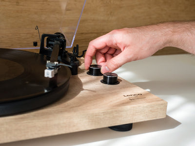 Lenco LBT-188PI - Plattenspieler mit Riemenantrieb, Bluetooth® und Anti-Skating, Holz