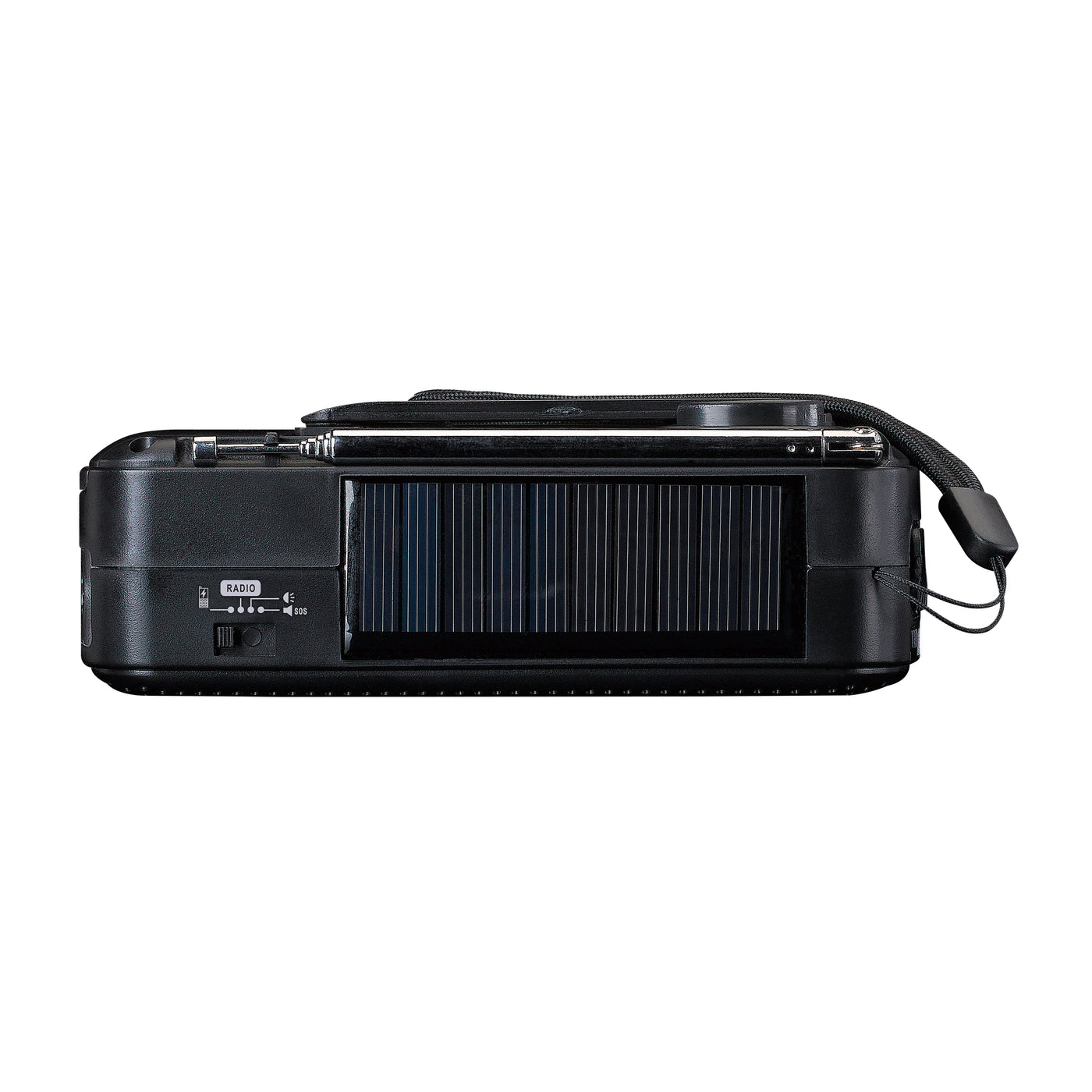 Lenco MCR-113BK - Tragbares Notfall Kurbelradio mit Aufziehfunktion, Taschenlampe und Powerbank in einem - Schwarz