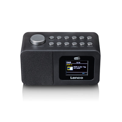 Lenco CR-625BK - DAB+/FM Radiowecker mit Farbdisplay, Sleeptimer und Doppelalarmfunktion - Schwarz