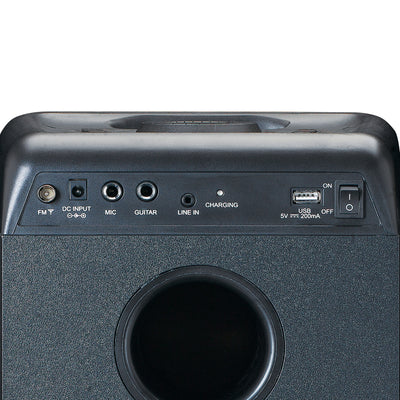 Lenco PA-200BK - PA-Anlage - 100 Watt RMS - Bluetooth® - Frontbeleuchtung - Fernbedienung