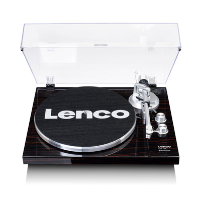 Lenco LBT-188WA - Plattenspieler mit Riemenantrieb, Bluetooth® und Anti-Skating, dunkelbraun