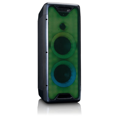 Lenco PA-200BK - PA-Anlage - 100 Watt RMS - Bluetooth® - Frontbeleuchtung - Fernbedienung