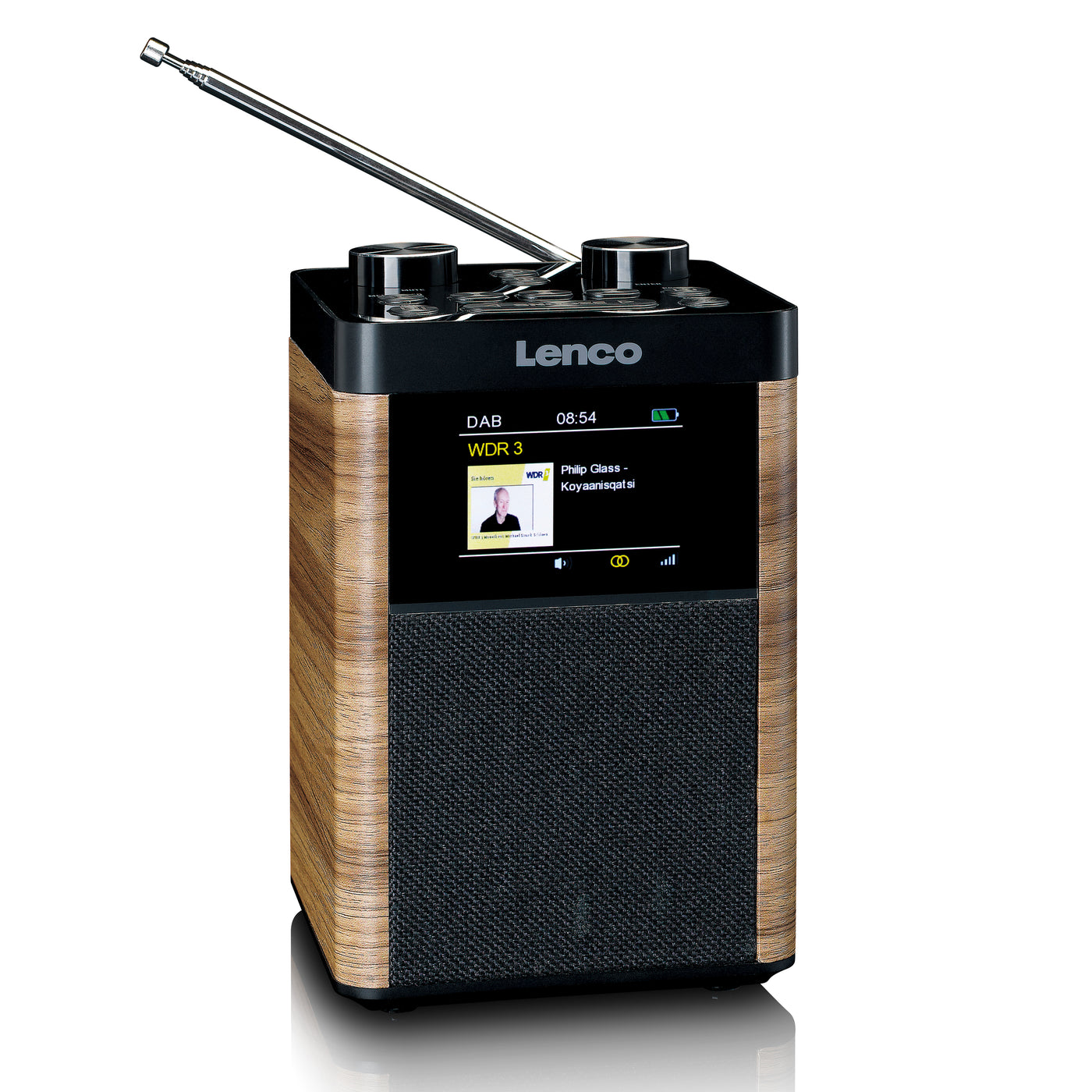 LENCO PDR-060WD - Tragbares DAB+/FM-Radio mit Bluetooth, 10W Lautsprecher und 14h Akku - Schwarz