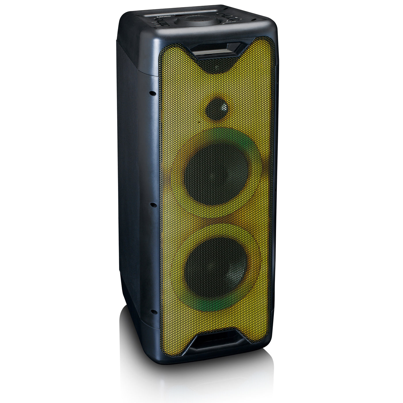 Lenco PA-200BK - PA-Anlage - 100 Watt RMS - Bluetooth® - Frontbeleuchtung - Fernbedienung