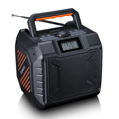 Lenco ODR-160GY - Leistungsstarkes tragbares outdoor DAB+/FM Radio mit Bluetooth® - IPX5 strahlwassergeschützt - Grau