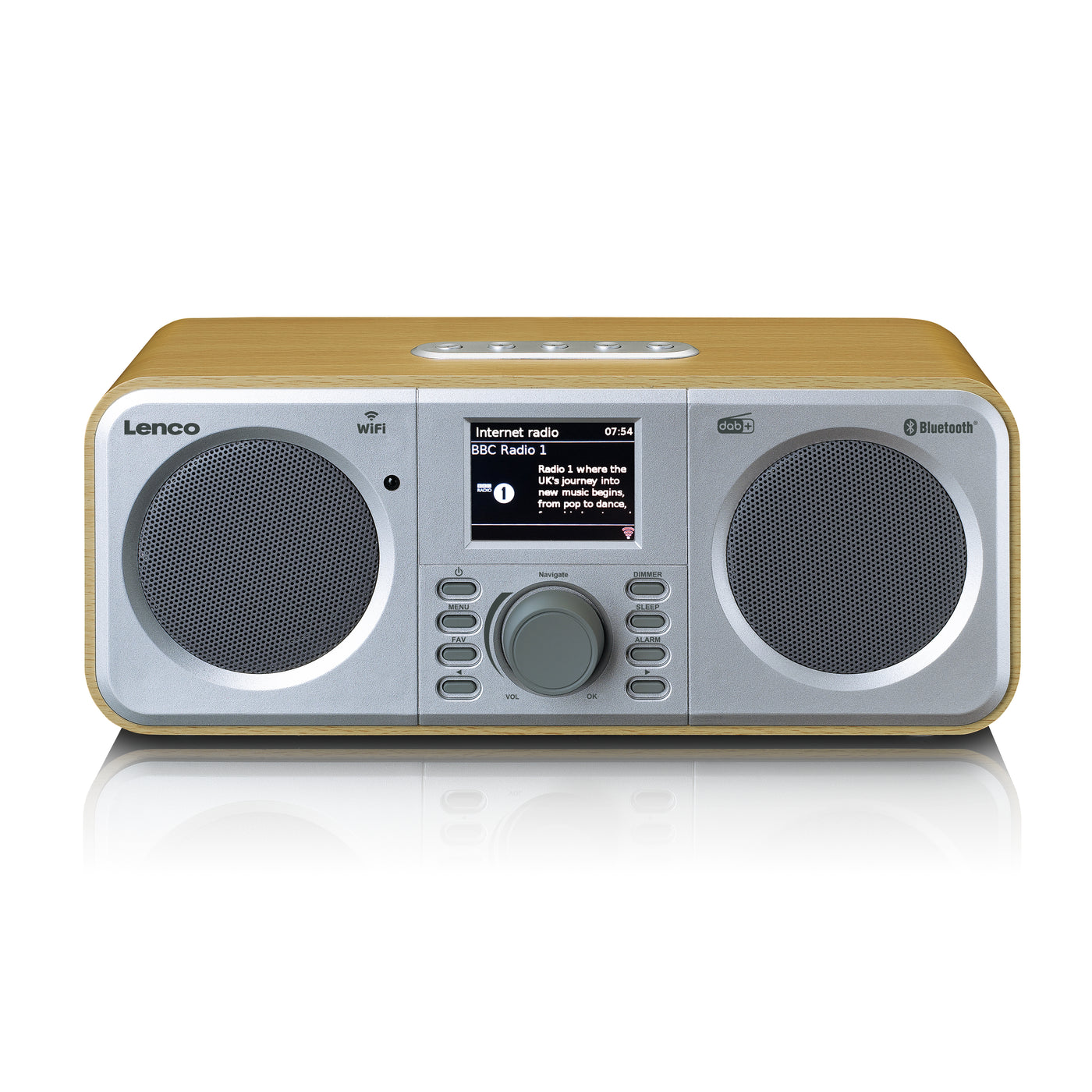 Lenco DIR-141WD - Internetradio mit DAB+, Bluetooth® und Spotify Connect, Holz