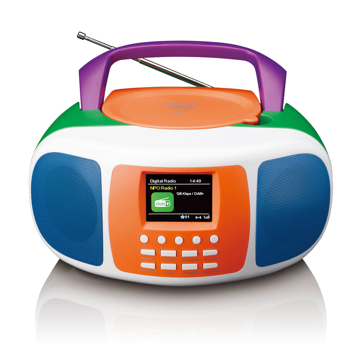 Lenco SCD-860BK - Tragbares DAB+/FM-Radio mit Bluetooth®, CD-Player und großem LCD-Farbdisplay - Schwarz