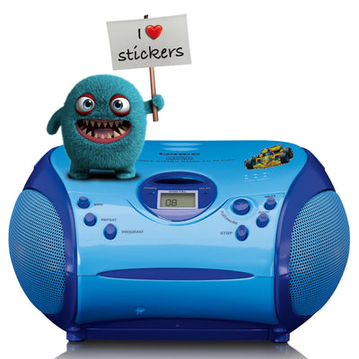 Lenco SCD-24BU kids - Tragbares FM-Radio mit CD-Player - Kopfhöreranschluß - Blau