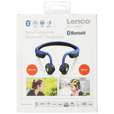 Lenco BCH-1000 - Bluetooth®-Kopfhörer mit Knochenleitung, blau