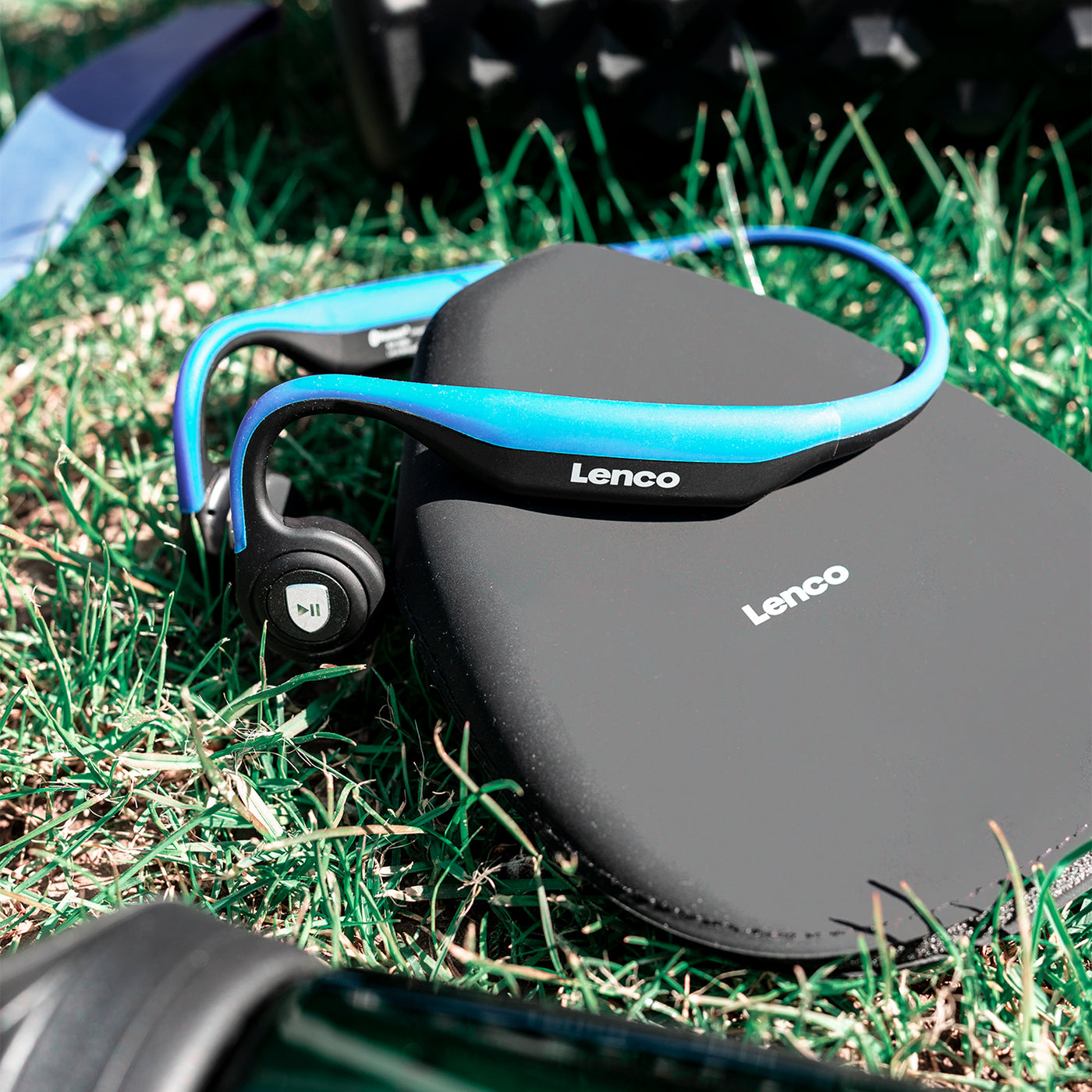Lenco BCH-1000 - Bluetooth®-Kopfhörer mit Knochenleitung, blau