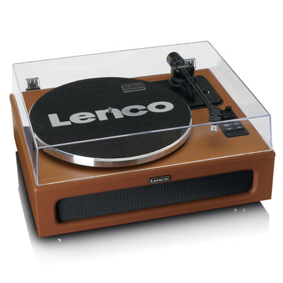 Lenco LS-430BN - Plattenspieler mit 4 eingebauten Lautsprechern - Braun