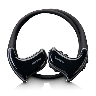 Lenco BTX-750BK - Spritzwasserfestes Bluetooth®-Kopfhörer mit MP3-Player - Schwarz