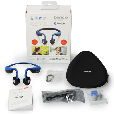 Lenco BCH-1000 - Bluetooth®-Kopfhörer mit Knochenleitung, blau