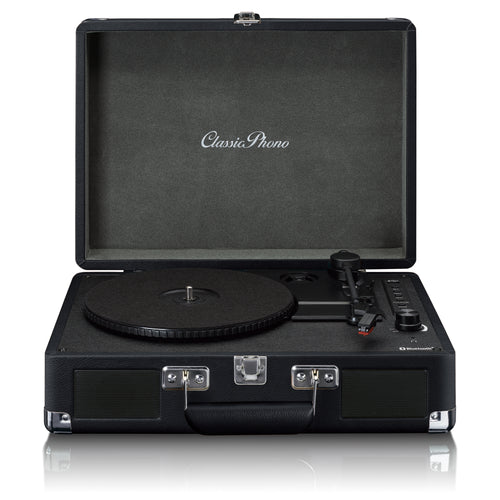Classic Phono TT-115BK - Plattenspieler Bluetooth® und integrierten Lautsprechern, Schwarz