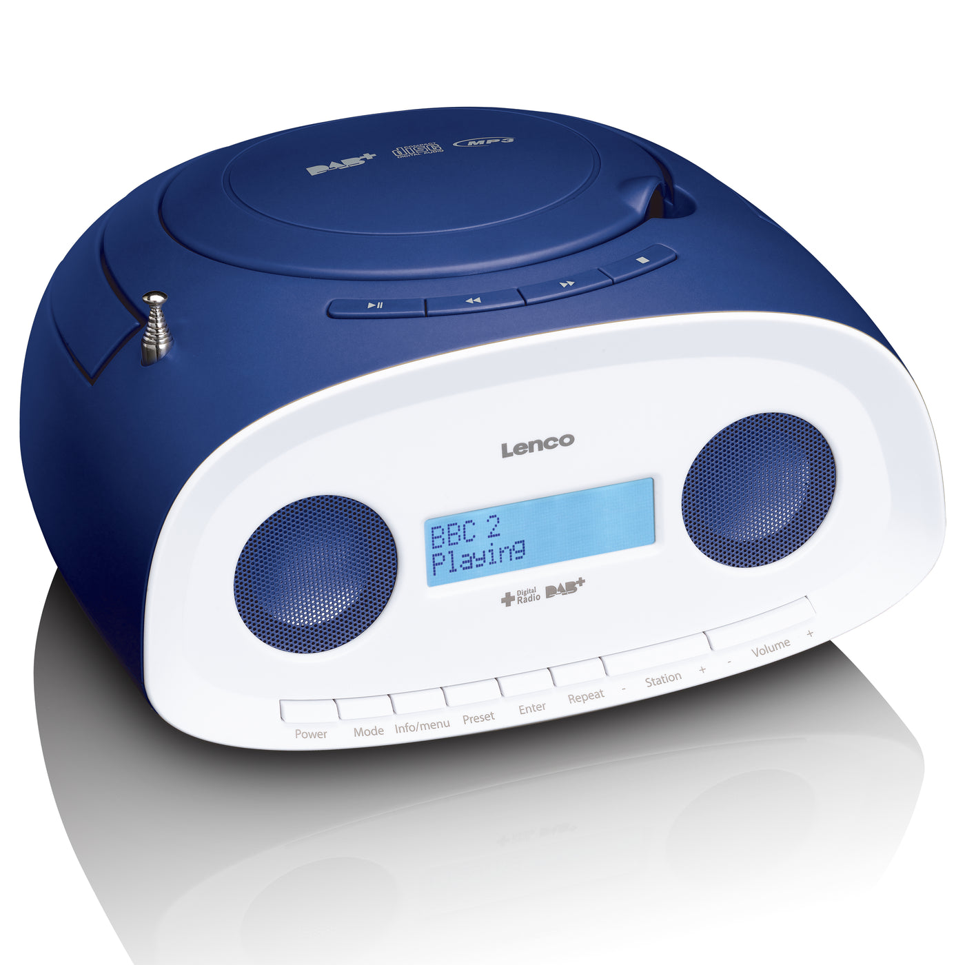 Lenco SCD-69BU - DAB Radio - Boombox - CD Player - MP3 - USB - Blau