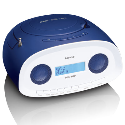 Lenco SCD-69BU - DAB Radio - Boombox - CD Player - MP3 - USB - Blau