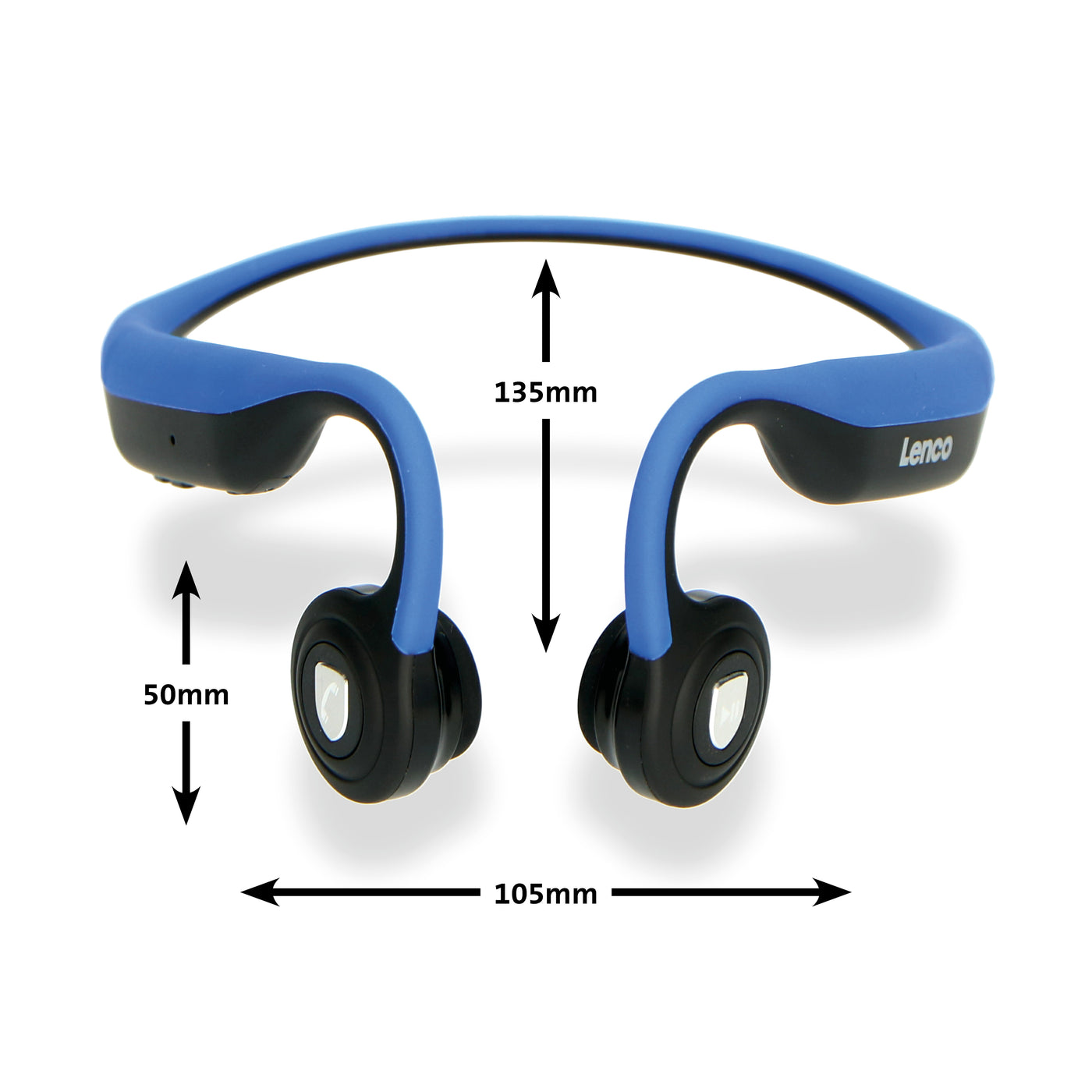 Lenco BCH-1000 - Bluetooth®-Kopfhörer mit Knochenleitung, blau